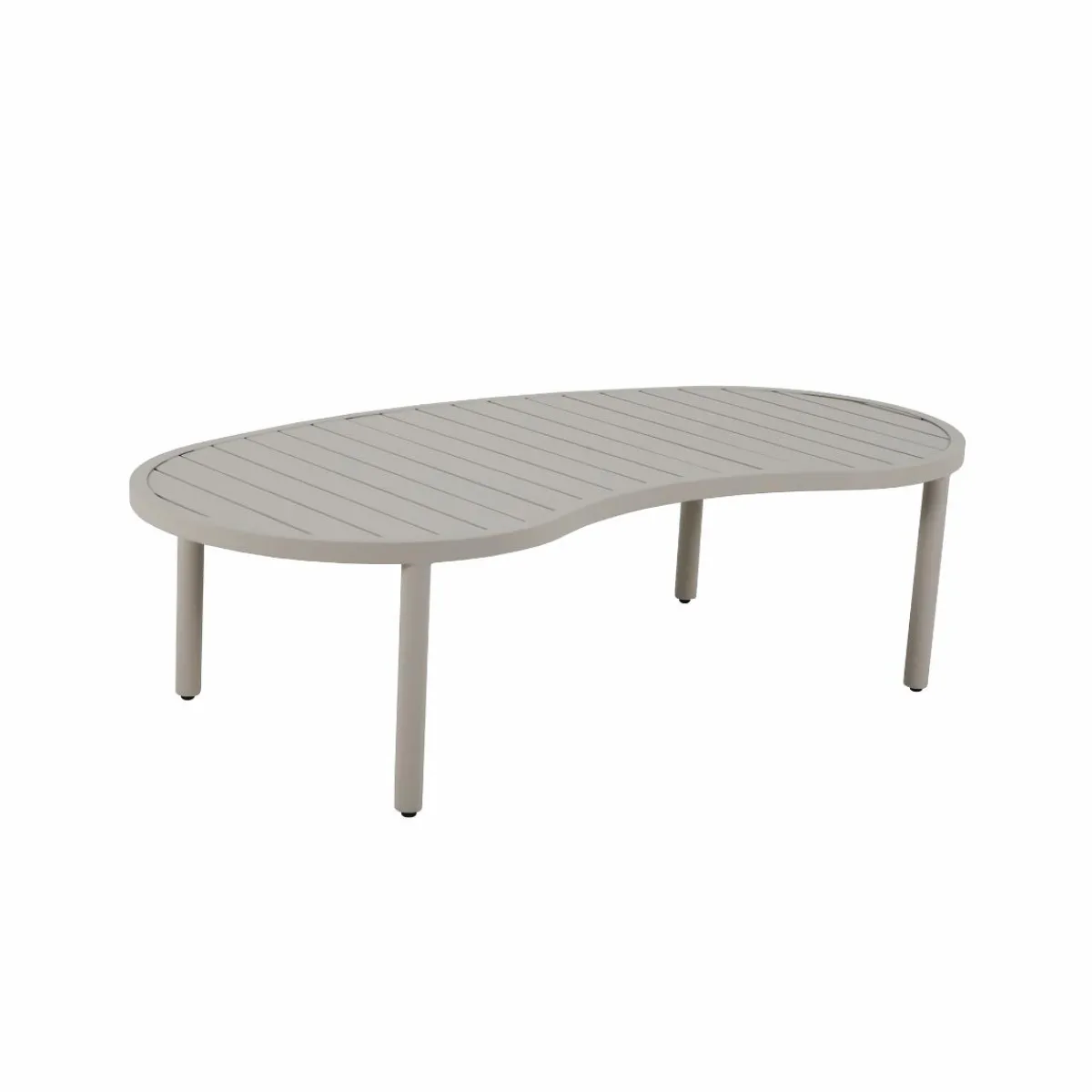 Made in Meubles Salon de jardin haricot en aluminium taupe Zion