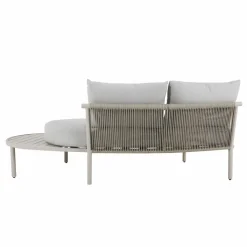 Made in Meubles Salon de jardin haricot en aluminium taupe Zion