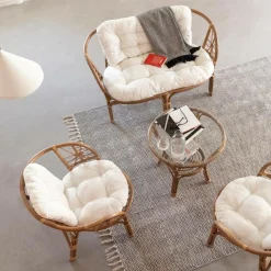 Made in Meubles Salon en rotin 4 places Rattan