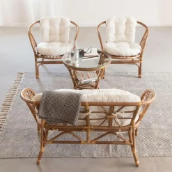 Made in Meubles Salon en rotin 4 places Rattan