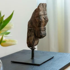 Made in Meubles Sculpture en bois et métal Léonie