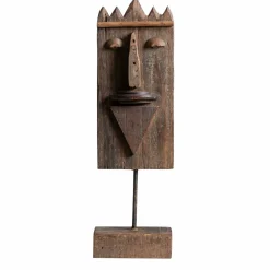 Made in Meubles Sculpture visage en bois Liséa