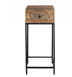 Made in Meubles Sellette en bois recyclé et métal Vicky