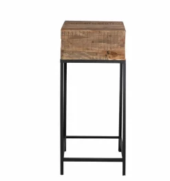 Made in Meubles Sellette en bois recyclé et métal Vicky
