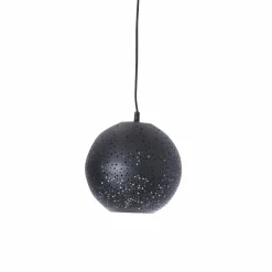 Made in Meubles Suspension ajourée en métal noir Félix