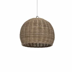Made in Meubles Suspension boule en rotin Amael