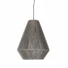 Made in Meubles Suspension corde en papier gris Antonin