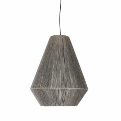 Made in Meubles Suspension corde en papier gris Antonin