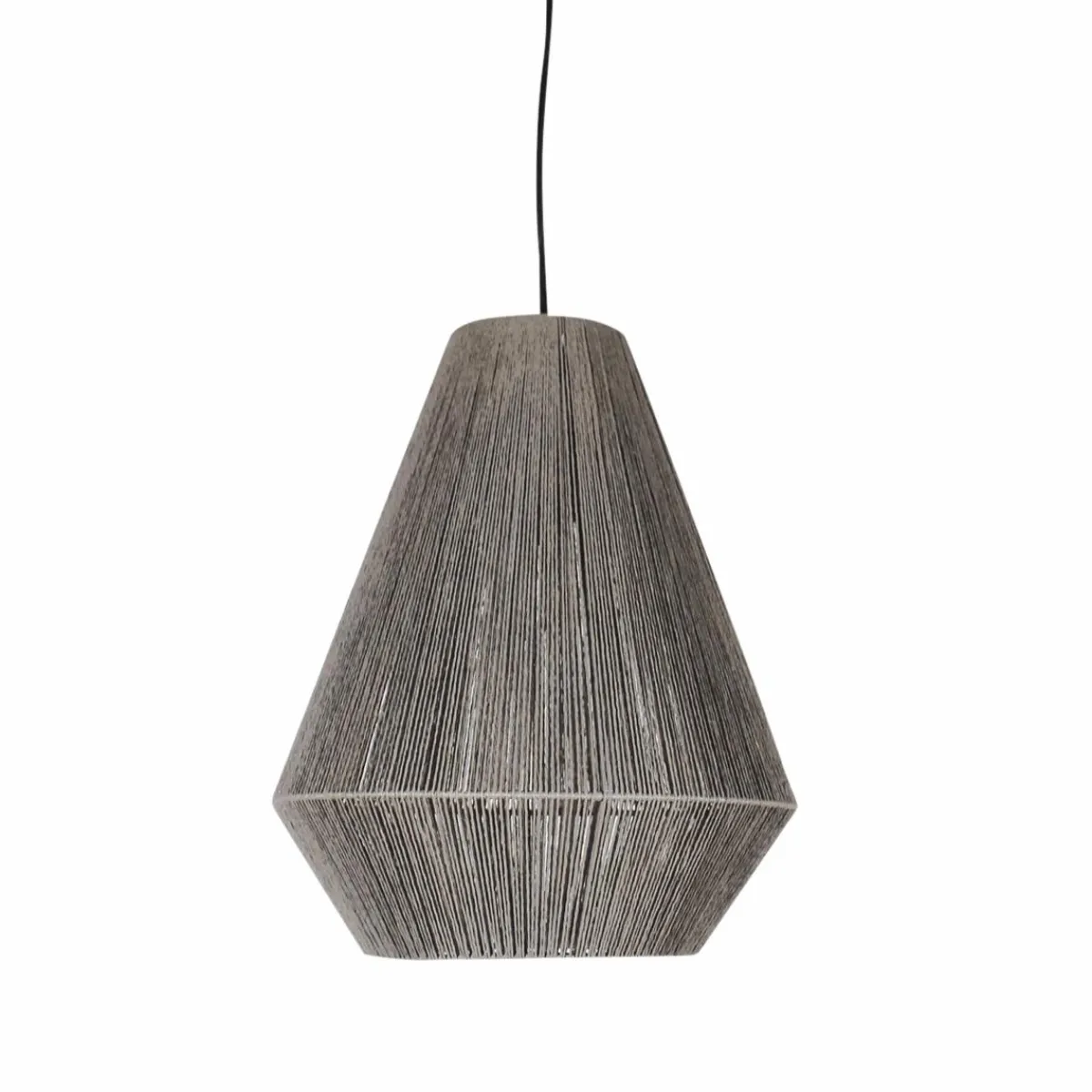 Made in Meubles Suspension corde en papier gris Antonin