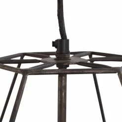 Made in Meubles Suspension graphique en métal noir Jim