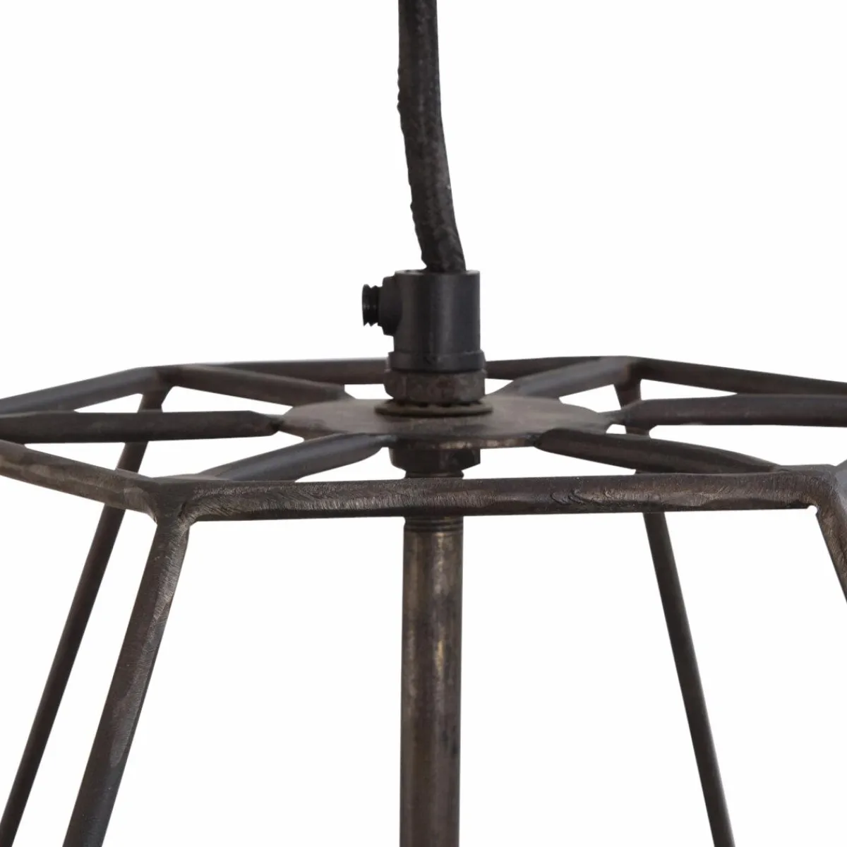 Made in Meubles Suspension graphique en métal noir Jim