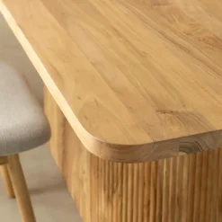 Made in Meubles Table à manger en bois d'acacia Vali