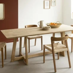 Made in Meubles Table à manger en bois de manguier Anastasia