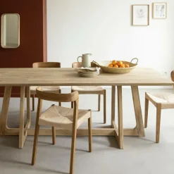 Made in Meubles Table à manger en bois de manguier Anastasia
