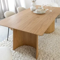 Made in Meubles Table à manger en bois de chêne Almaric