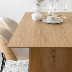 Made in Meubles Table à manger en bois de chêne Almaric