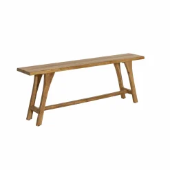 Made in Meubles Table à manger haute + 2 bancs en bois d'acacia Orane