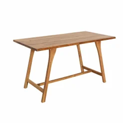 Made in Meubles Table à manger haute + 2 bancs en bois d'acacia Orane