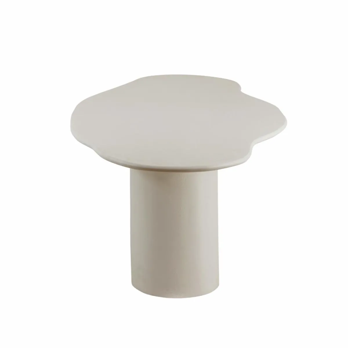 Made in Meubles Table à manger nuage en bois effet béton blanc Thomas