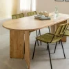 Made in Meubles Table à manger ovale en bois d'acacia Elwen