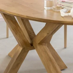 Made in Meubles Table à manger ovale en bois de manguier Maloé