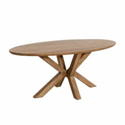 Made in Meubles Table à manger ovale en bois de manguier Maloé