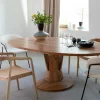 Made in Meubles Table à manger ovale en bois d'acacia 220 cm Sauge