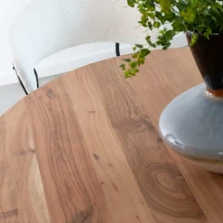 Made in Meubles Table à manger ovale en bois d'acacia 220 cm Sauge