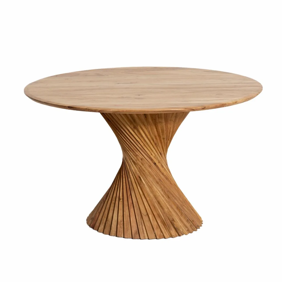 Made in Meubles Table à manger ronde en bois d'acacia Orane