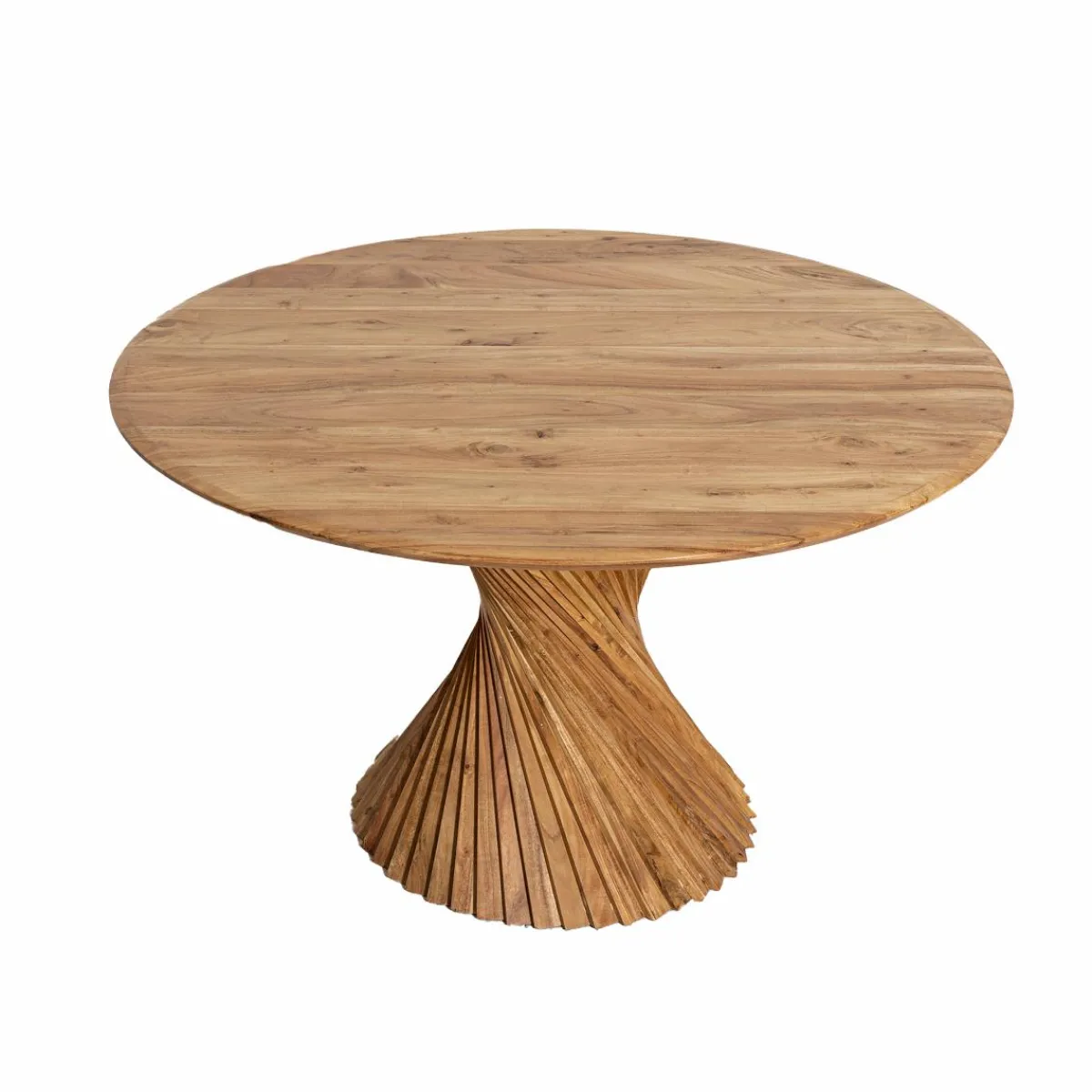 Made in Meubles Table à manger ronde en bois d'acacia Orane