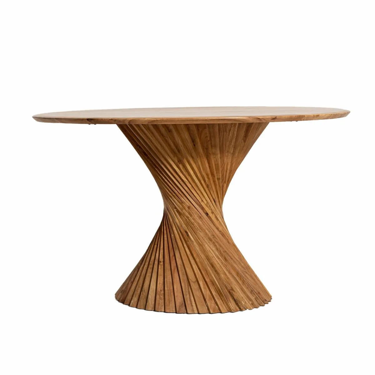 Made in Meubles Table à manger ronde en bois d'acacia Orane