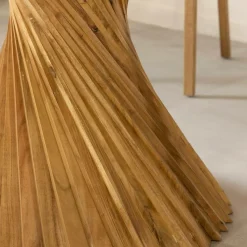 Made in Meubles Table à manger ronde en bois d'acacia Orane