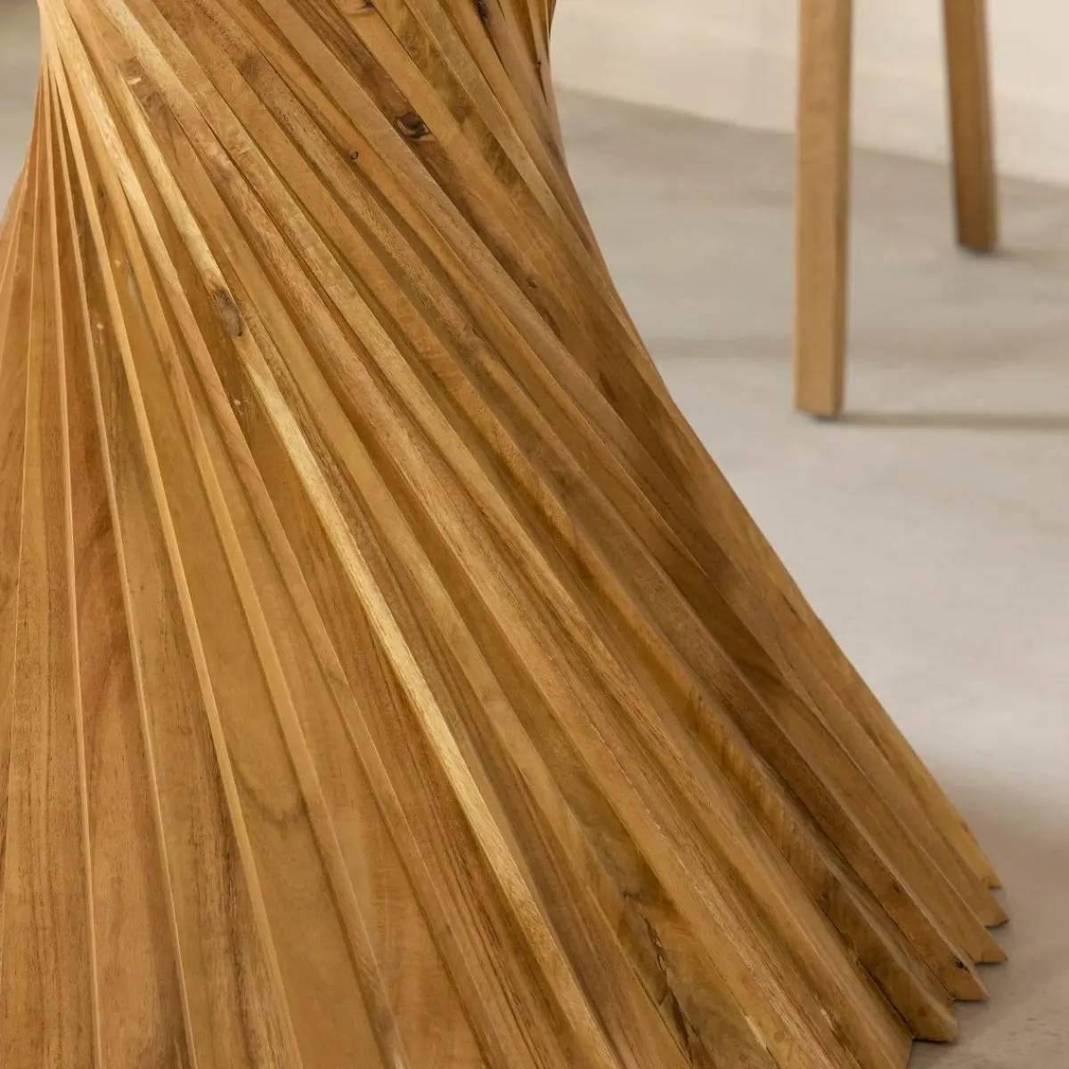 Made in Meubles Table à manger ronde en bois d'acacia Orane