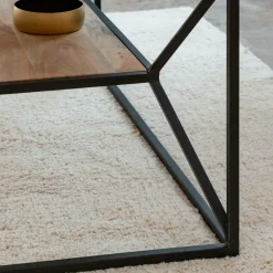 Made in Meubles Table basse à  double plateau en bois d'acacia Flavia