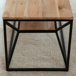 Made in Meubles Table basse à  double plateau en bois d'acacia Flavia