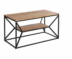 Made in Meubles Table basse à  double plateau en bois d'acacia Flavia