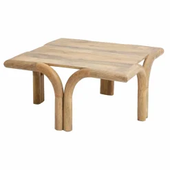 Made in Meubles Table basse carré en bois de manguier Zola