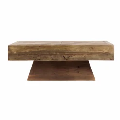 Made in Meubles Table basse carrée en bois recyclé Blaise