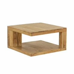 Made in Meubles Table basse carrée en bois d'acacia Caël