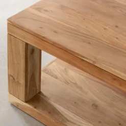 Made in Meubles Table basse carrée en bois d'acacia Caël
