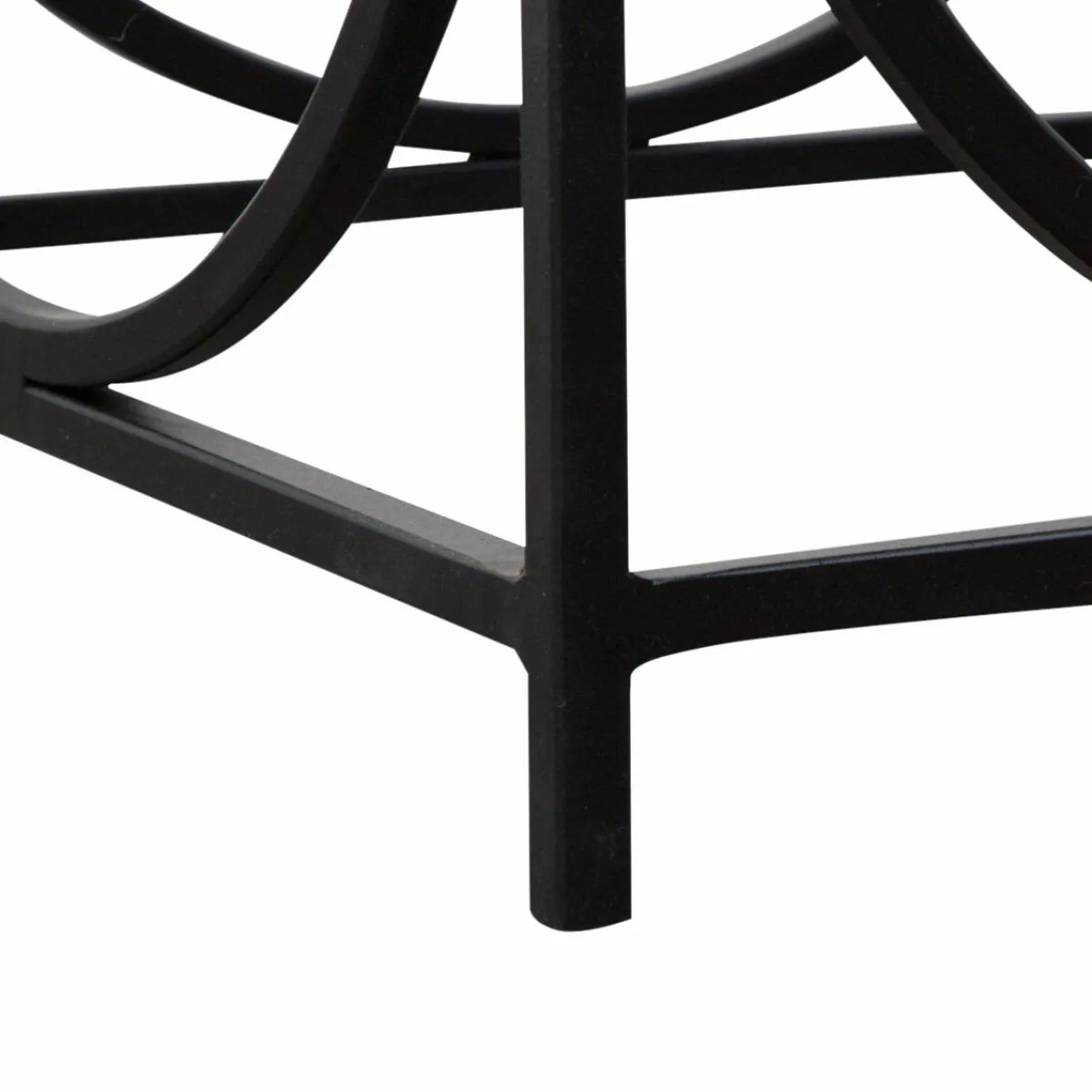Made in Meubles Table basse carrée en métal noir Zélie