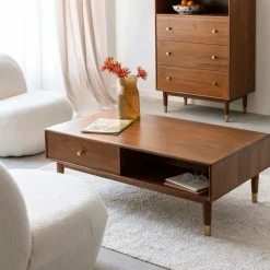 Made in Meubles Table basse en bois d'acacia Emiel