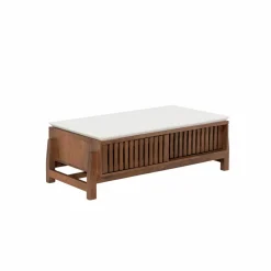 Made in Meubles Table basse en bois d'acacia et terrazzo Kaelis