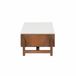 Made in Meubles Table basse en bois d'acacia et terrazzo Kaelis