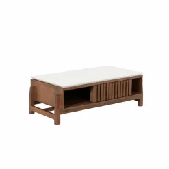 Made in Meubles Table basse en bois d'acacia et terrazzo Kaelis