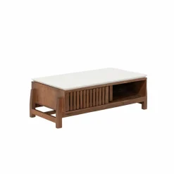 Made in Meubles Table basse en bois d'acacia et terrazzo Kaelis