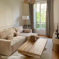 Made in Meubles Table basse en bois de manguier à allonges Luce