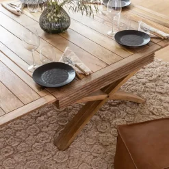 Made in Meubles Table basse en bois de manguier à allonges Luce