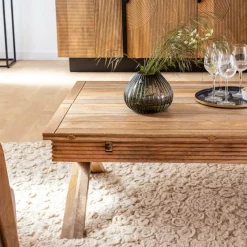 Made in Meubles Table basse en bois de manguier à allonges Luce