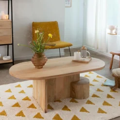 Made in Meubles Table basse en bois de manguier Edouard
